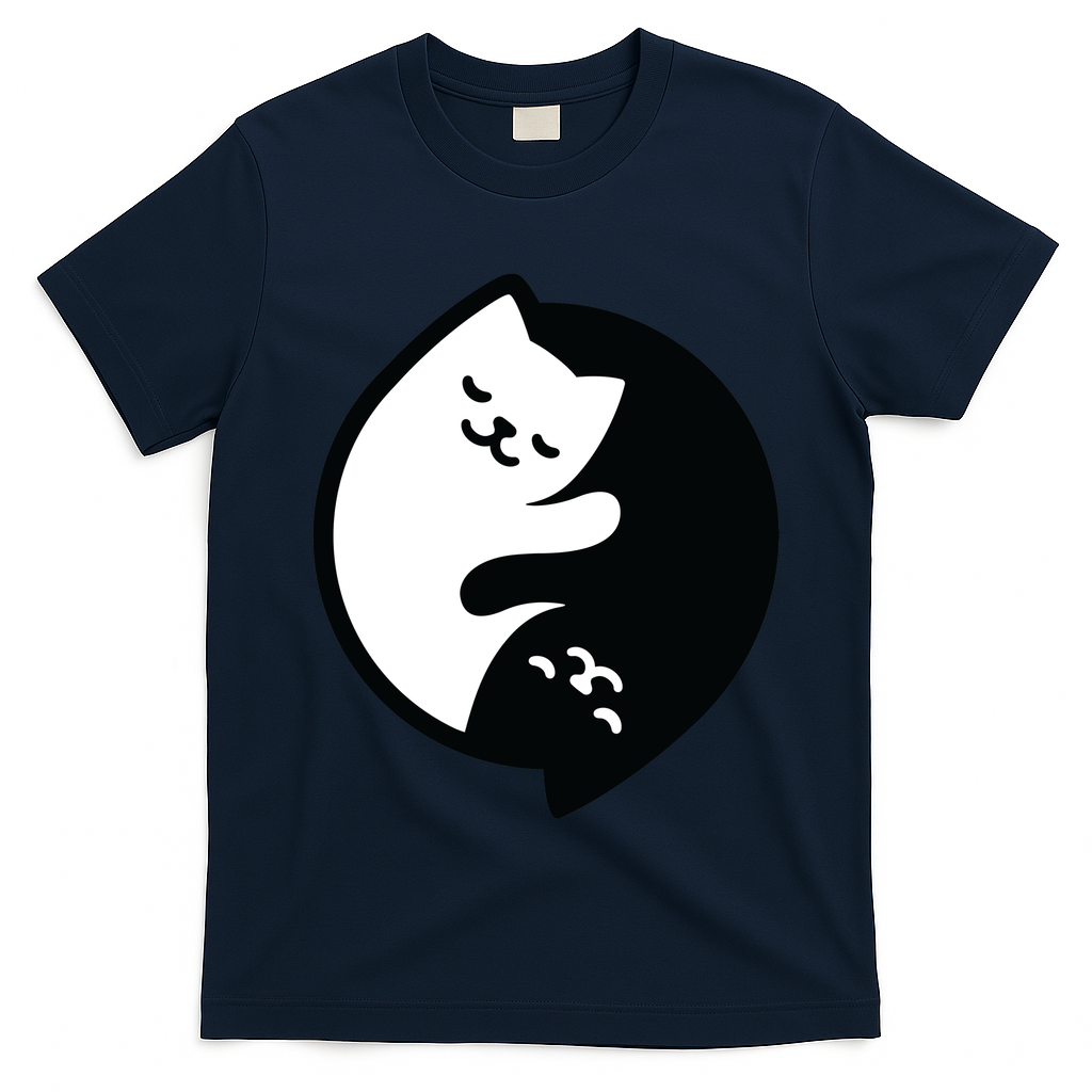 Cat Yin And Yang Cute T-Shirt