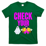 Check Your Boo Bees Breast Cancer Halloween Cute T-Shirt - Irish Green