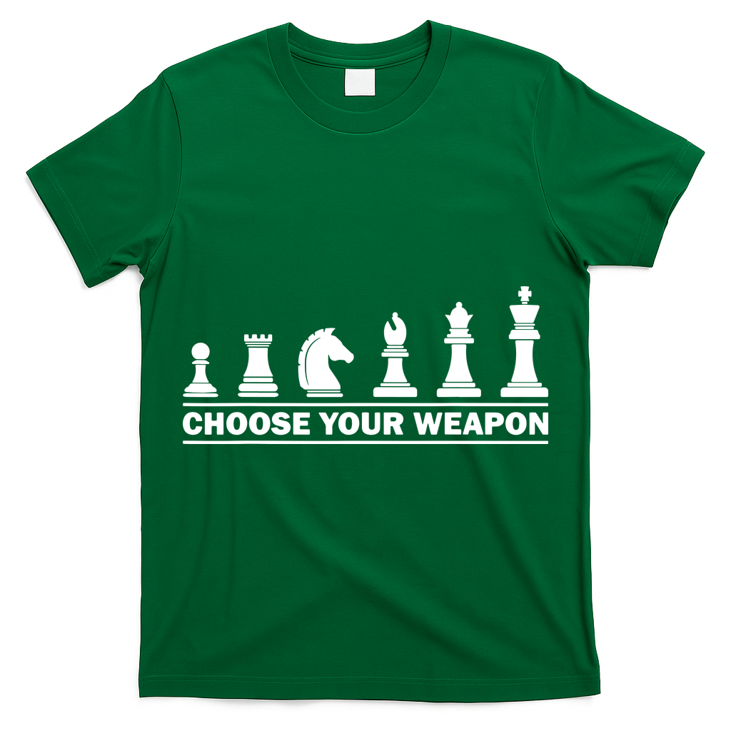 Choose Your Weapon Chess Strategy Funny Chess Lovers T-Shirt