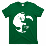 Cat Yin Yang Peace Loving Interconnected Great Gift Idea Meaningful Gift T-Shirt - Irish Green