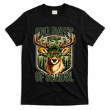 Deer 100 Days Of School Student Teacher 100th Day T-Shirt - Black