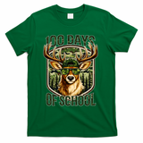 Deer 100 Days Of School Student Teacher 100th Day T-Shirt - Green