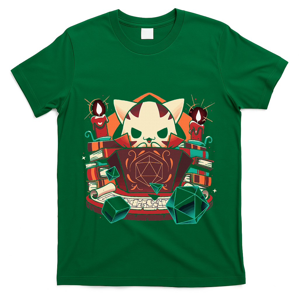 Dungeon And Cats Tabletop Gaming Role Player T-Shirt