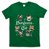 Dungeons And Cats Dungeon Master Cat Throwing Dice T-Shirt