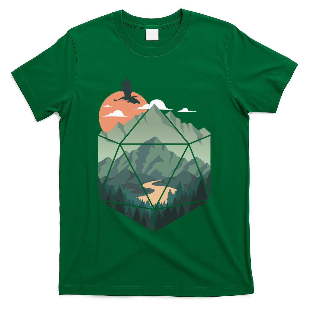 D20 Art Dungeons Lover Fantasy Gaming T-Shirt