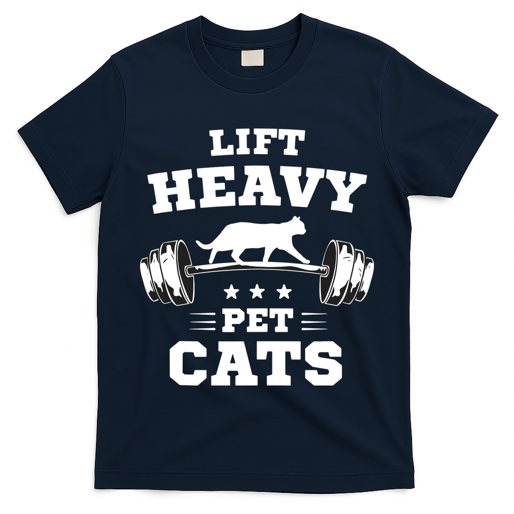 Deadlifts And Weights Or Gym For Lift Heavy. Pet Cats. T-Shirt
