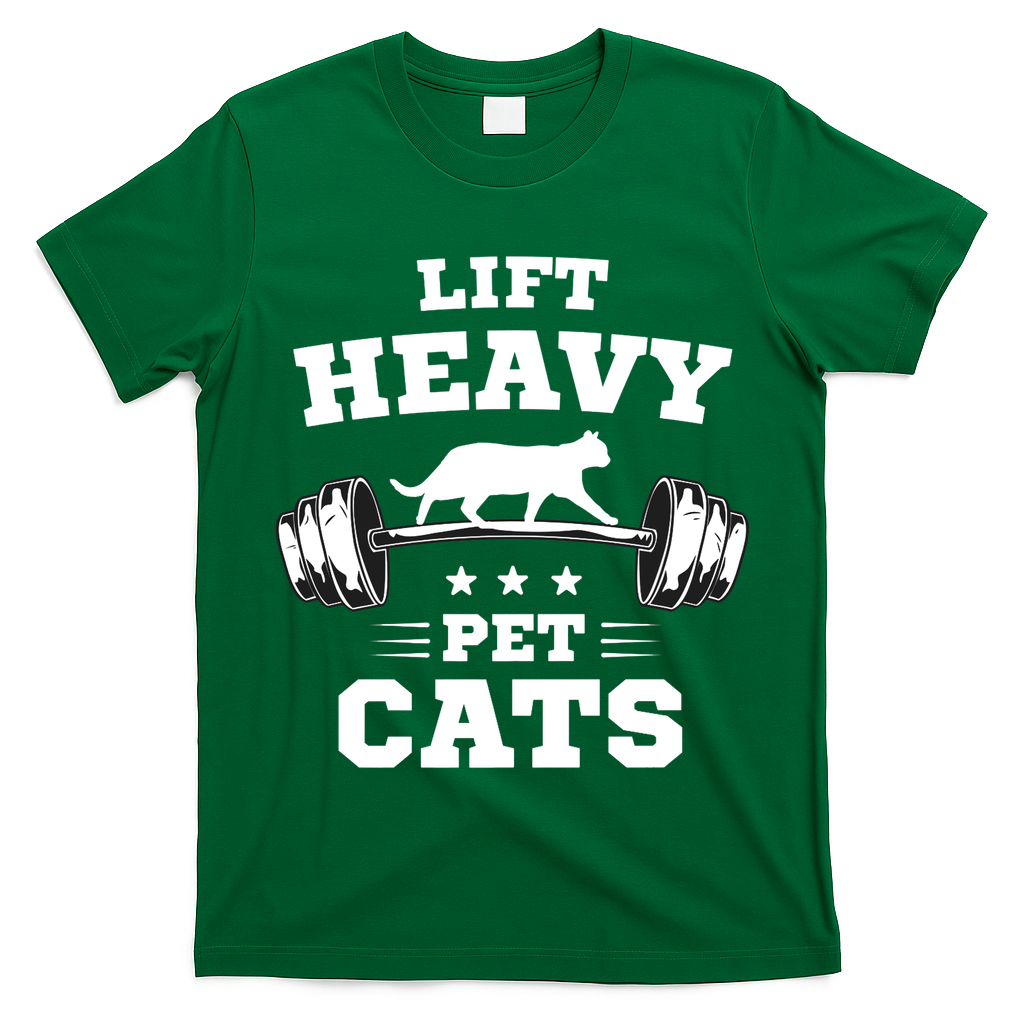 Deadlifts And Weights Or Gym For Lift Heavy. Pet Cats. Premium T-Shirt