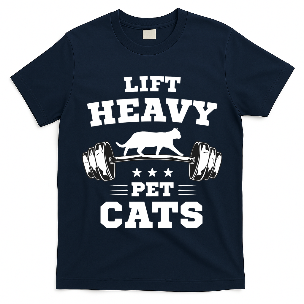 Deadlifts And Weights Or Gym For Lift Heavy. Pet Cats. Premium T-Shirt