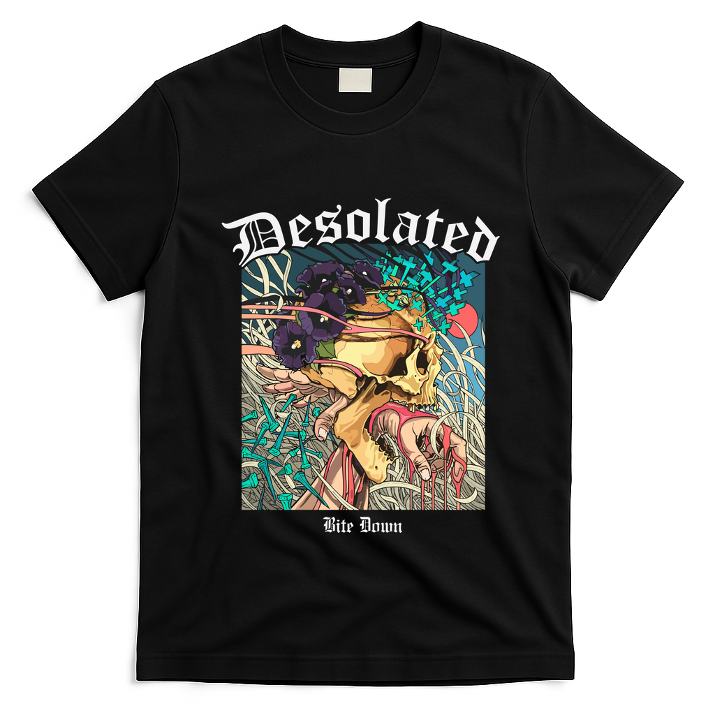 Desolated Bite Down Artwork T-Shirt - Black