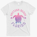 Daytona Beach Florida Sea Turtle Summer Vacation T-Shirt - White
