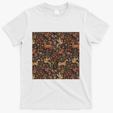 Dark Botanical Horse Garden - White