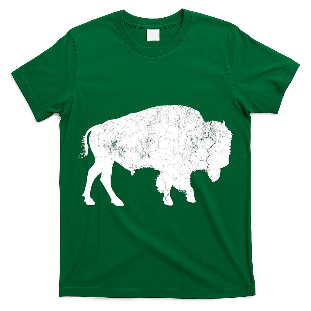 Distressed Buffalo Retro Bison Animal Lover T-Shirt
