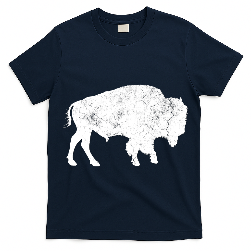 Distressed Buffalo Retro Bison Animal Lover T-Shirt