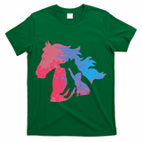 Dogs Cats And Horses Pets Design For Animal Protection T-Shirt