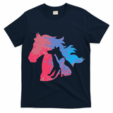Dogs Cats And Horses Pets Design For Animal Protection T-Shirt