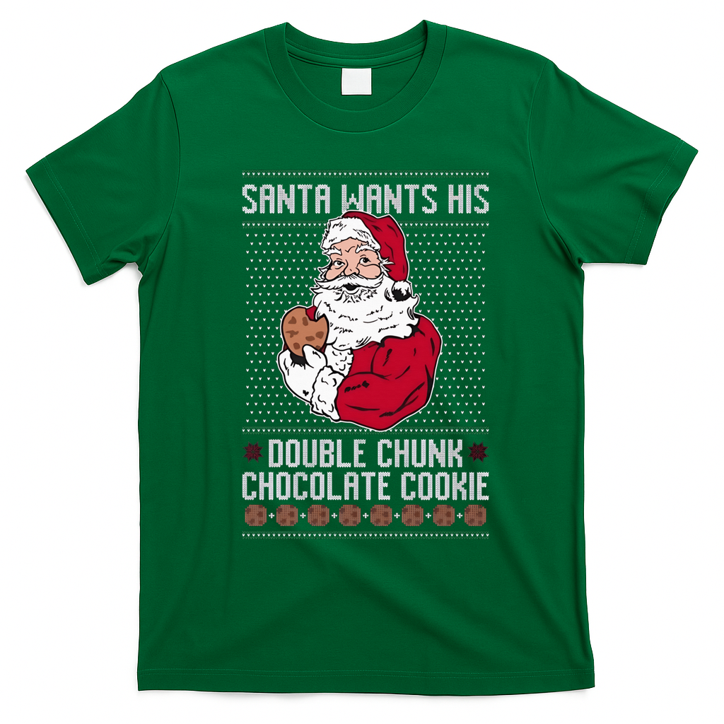 Double Chunk Chocolate Cookie Ugly T-Shirt - Irish Green