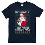 Double Chunk Chocolate Cookie Ugly T-Shirt - Navy Blue