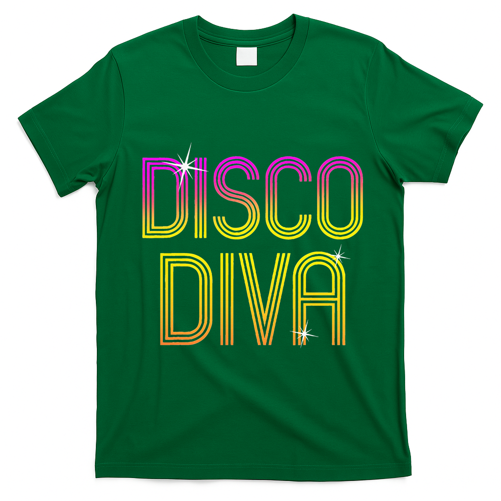 Disco Diva 70s 80s Party Dance T-Shirt - Irish Green