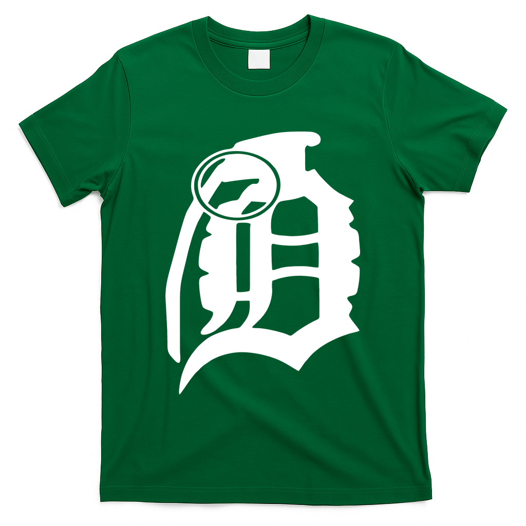 Detroit English D Grenade Michigan Logo T-Shirt