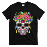 Dia De Los Muertos Day Of The Dead Sugar Skull Halloween T-Shirt - Black