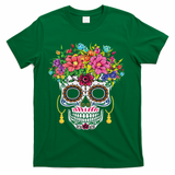 Dia De Los Muertos Day Of The Dead Sugar Skull Halloween T-Shirt - Green
