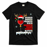 Dasher Dancer Prancer Vixen Moscato Vodka Tequila Blitzen Gift T-Shirt - Black