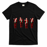 Dancing Donald Trump Santa Christmas Dance T-Shirt - Black