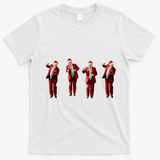 Dancing Donald Trump Santa Christmas Dance T-Shirt - White