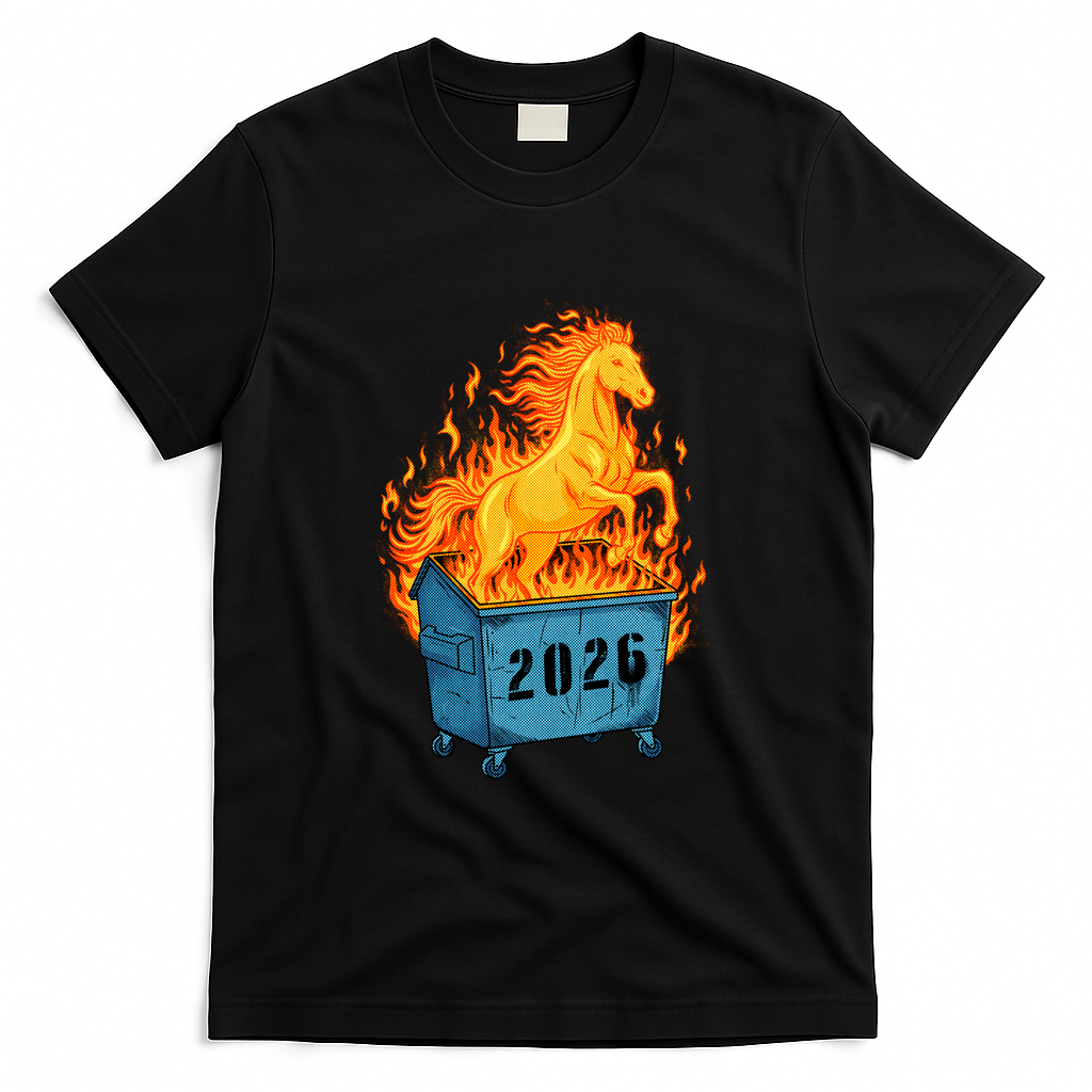 Dumpster Fire Horse - Black