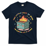 Dumpster Fire Light I'm Gonna Let It Shine Halloween T-Shirt - Navy Blue
