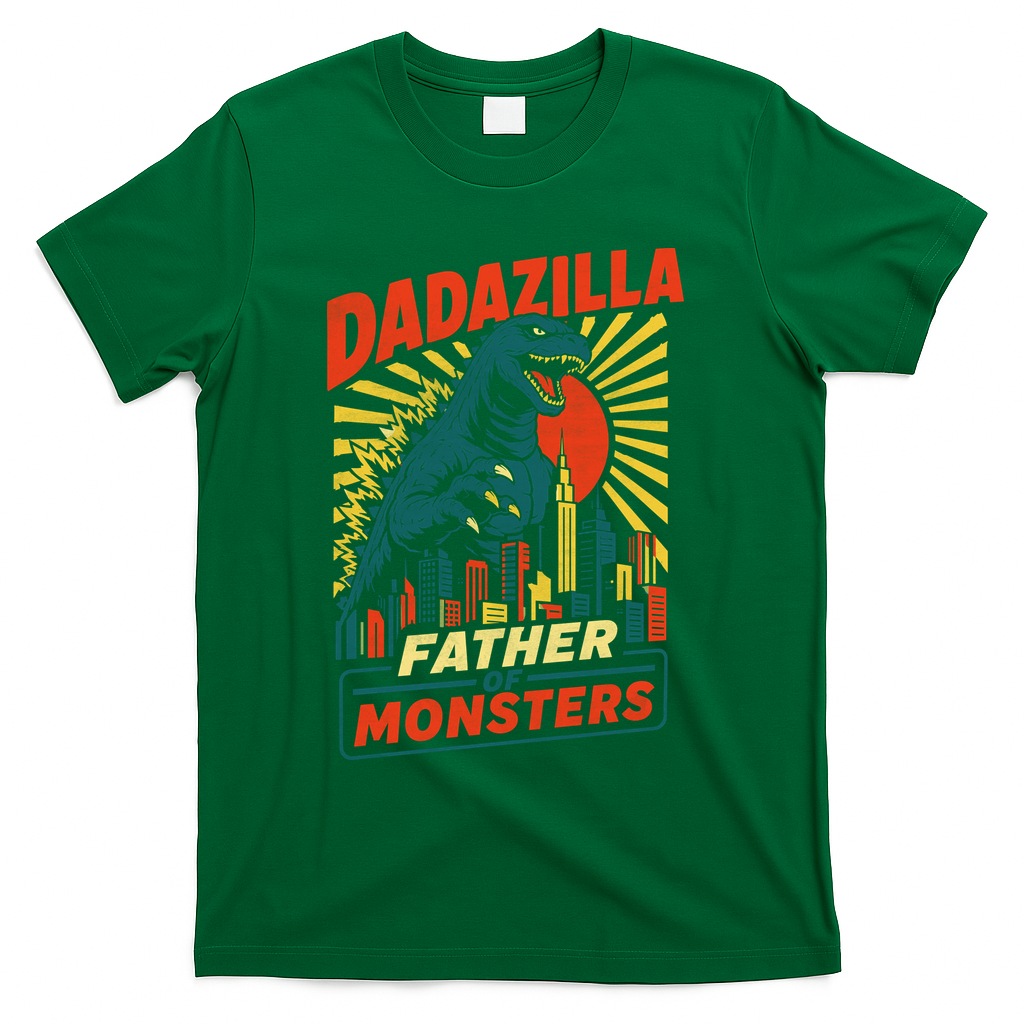 Dadazilla Father Of The Monsters T-Shirt - Green