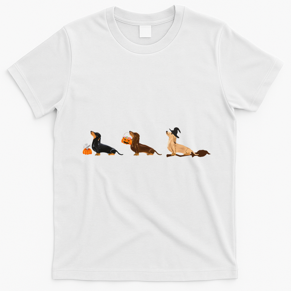 Dachshund Halloween Halloween Dachshund  T-Shirt - White