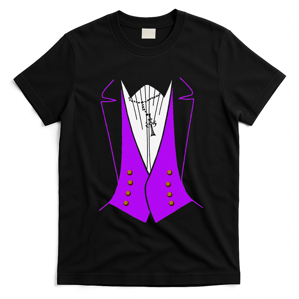 Dracula Halloween Tuxedo Costume Funny Party T-Shirt - Black