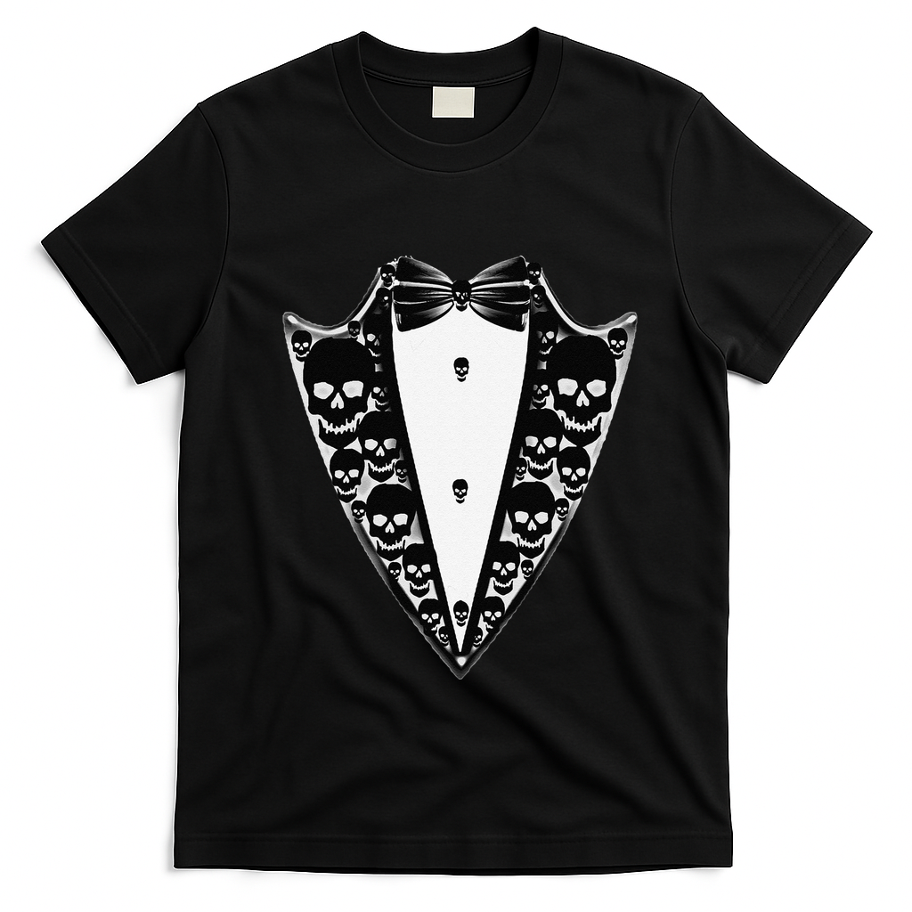 Dracula Halloween Tuxedo Costume Vlad Tepes T-Shirt - Black