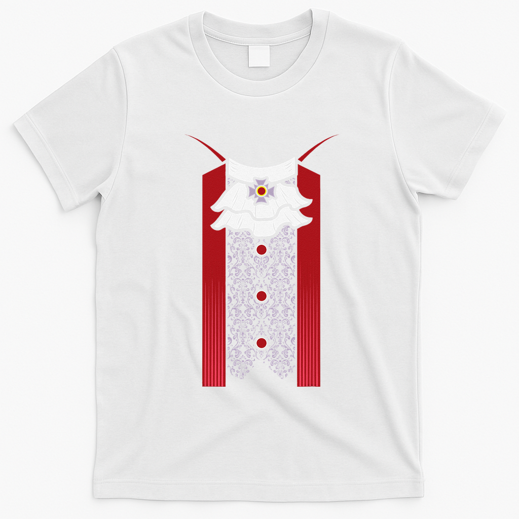 Dracula Halloween Tuxedo Vlad Tepes Costume V2 T-Shirt - White