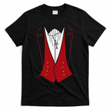 Dracula Halloween Tuxedo Vlad Tepes Costume T-Shirt - Black