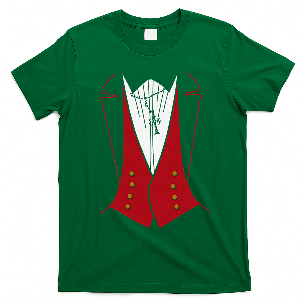 Dracula Halloween Tuxedo Vlad Tepes Costume T-Shirt - Irish Green