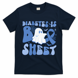 Diabetes Is Boo Sheet Halloween Diabetes Awareness T-Shirt - Navy Blue