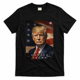 Donald J Trump 45th President Of The United States Portrait T-Shirt - Black