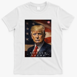 Donald J Trump 45th President Of The United States Portrait T-Shirt - White