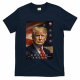Donald J Trump 47th President Of The United States Portrait T-Shirt - Navy