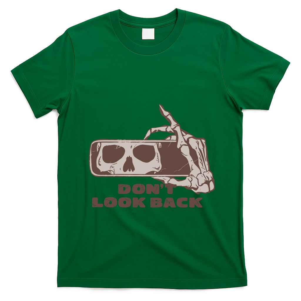 DonT Look Back Skeleton Car Mirror Transparent T-Shirt - Irish Green