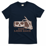 DonT Look Back Skeleton Car Mirror Transparent T-Shirt - Navy Blue