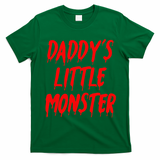 Daddys Little Monster Halloween Blood Red T-Shirt - Irish Green