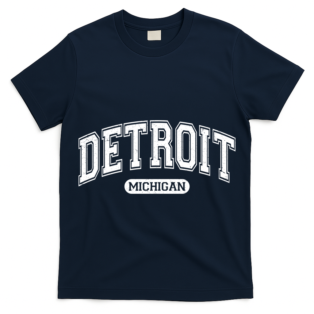 Detroit Michigan Area Code 313 Front And Back T-Shirt