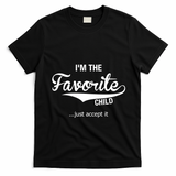 Dads Moms Favorite Funny Sibling Funny Gift Brother Sister Great Gift T-Shirt - Black