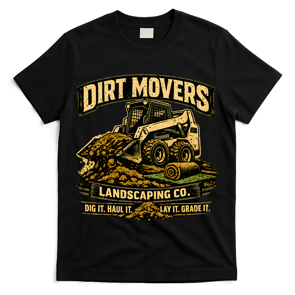 Dirt Movers Landscaping Co Dig Haul Lay Grade It T-Shirt