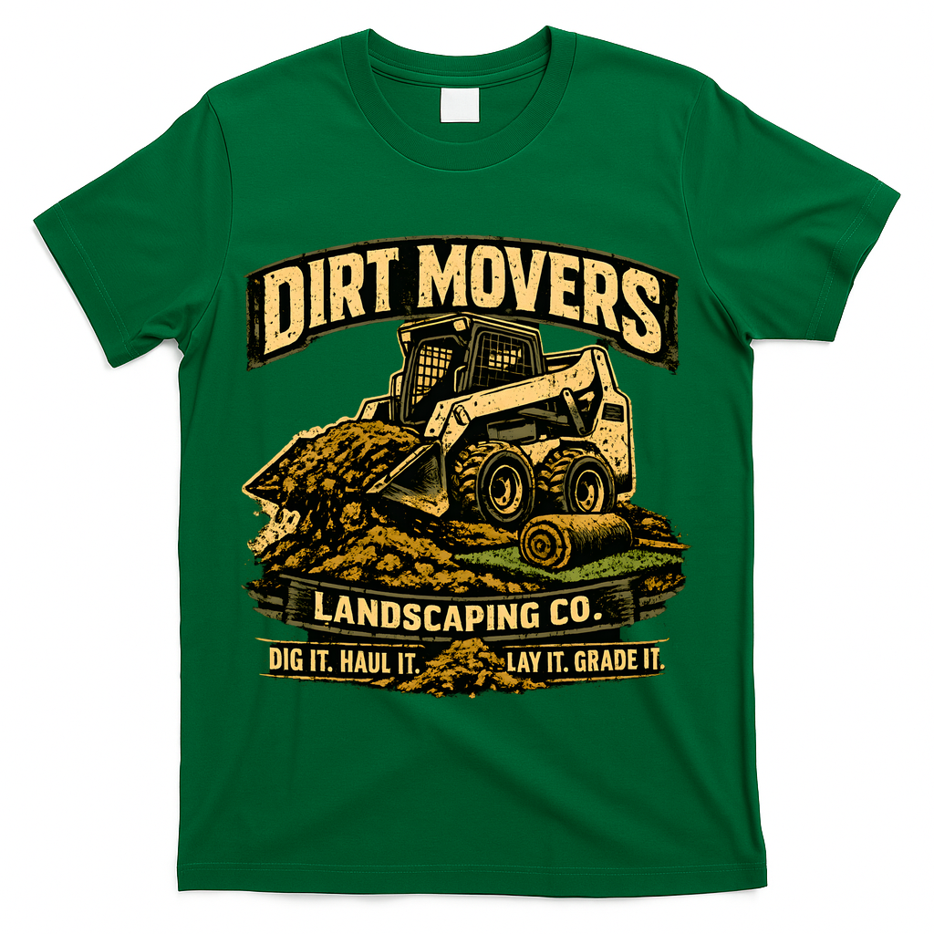 Dirt Movers Landscaping Co Dig Haul Lay Grade It T-Shirt