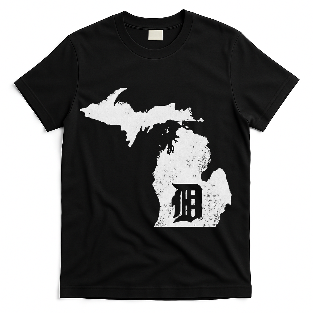Detroit Michigan Motor City Midwest D T-Shirt