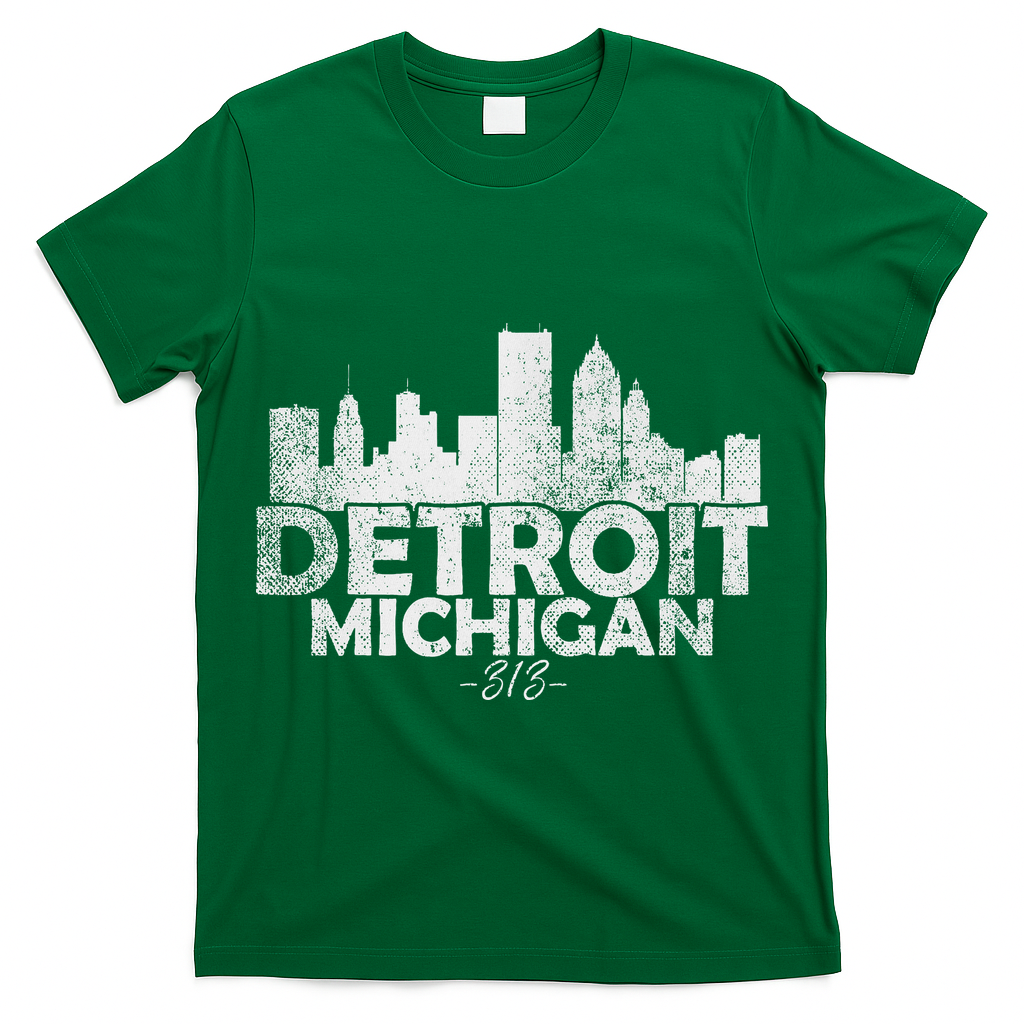 Detroit Michigan Mi Skyline T-Shirt